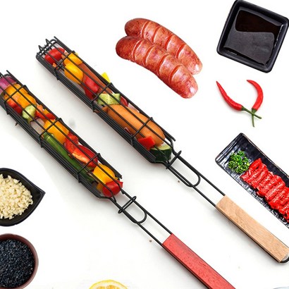 캠핑 꼬치 숯 그릴 석쇠