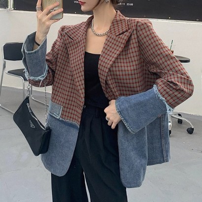 대박난박양 데님 하프 루즈핏 자켓