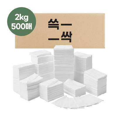 쓱싹 프리미엄 엠보싱 건티슈 벌크형_내외/500매