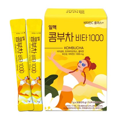 일맥 콤부차 비타1000 30개 식이섬유 콜라겐 비타민C 콤부티