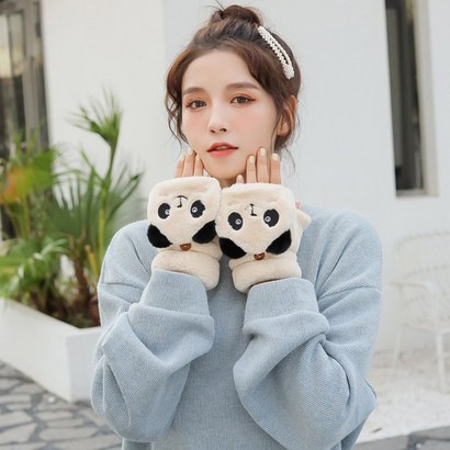 겨울 팬더 동물 벙어리 장갑