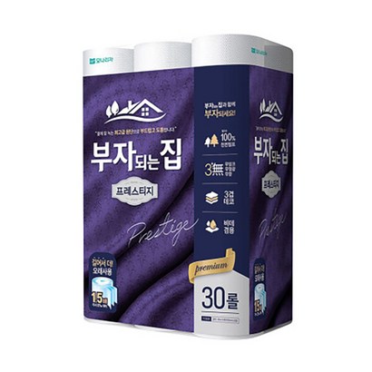 모나리자 부자되는집 프레스티지 3겹 화장지 휴지