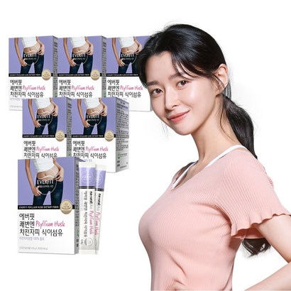 에버핏 쾌변엔 차전자피 식이섬유 30포 6박스 6개월분