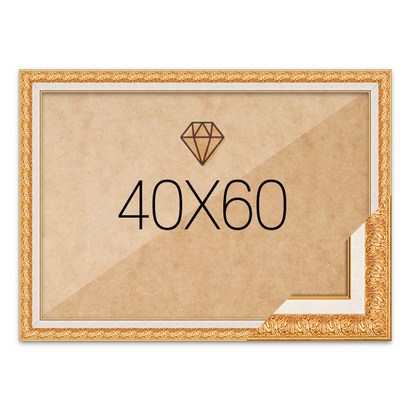보석십자수액자 40x60 고급형 매트골드