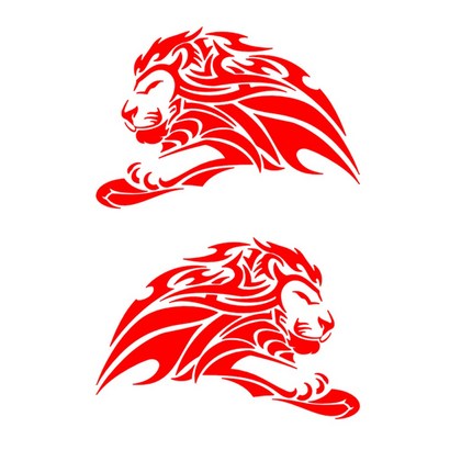 자동차 포인트 달리는 사자 튜닝스티커 2개1세트