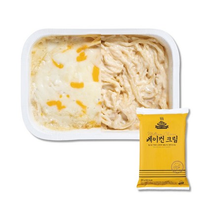 밀스원 이태리 치즈 즉석 스파게티 전자레인지 파스타 1인분 베이컨크림