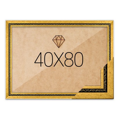 보석십자수액자 40x80 고급형 그레이스 다크골드