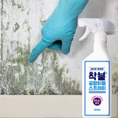 착붙 곰팡이젤 스프레이 by 오로디 벽지 실리콘 화장실 베란다 텐트 창틀 곰팡이 제거