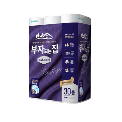 모나리자 부자되는집 프레스티지 3겹 화장지 휴지