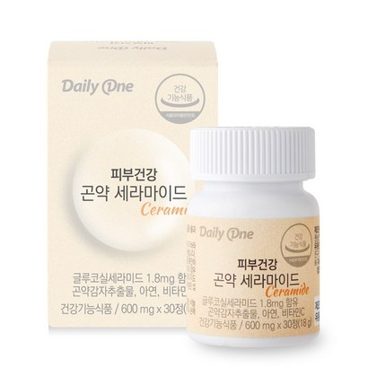 데일리원 피부건강 곤약 세라마이드 30정 1통
