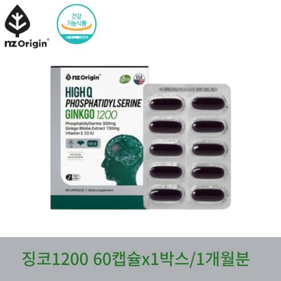 하이큐 포스파티딜세린 징코1200 60캡슐 은행잎추출물