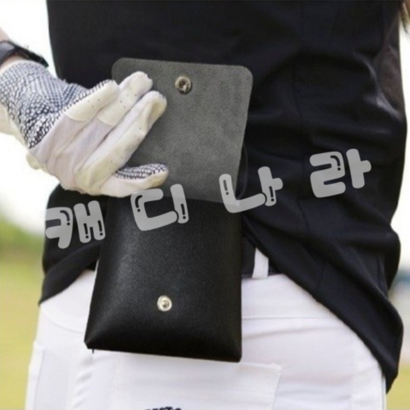 가죽 벨트형 골프 파우치백 티수납 볼주머니 보조가방 힙색 골프악세사리 캐디용품