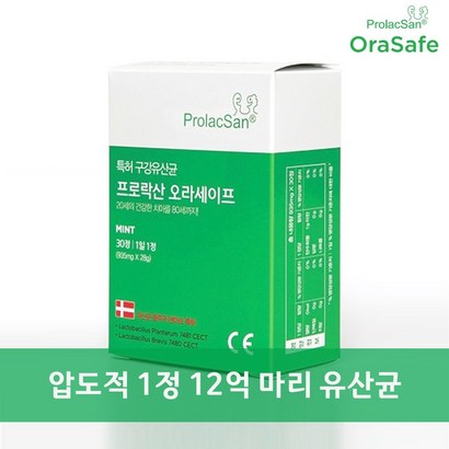 미국특허 구강유산균 오라세이프 1정당 압도적 12억 프로바이오틱스
