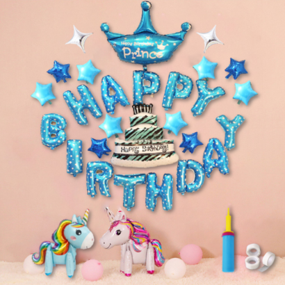 다비즈 생일케익 풍선D 입체 유니콘 2종 파티용품