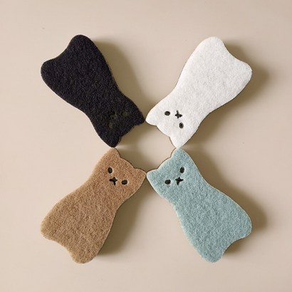 NEW 설거지 수세미 냄비 그릇 식기 주방 취사 조리 도구 부엌 스펀지 용품 고양이 캐릭터 스폰지 4개 1세트