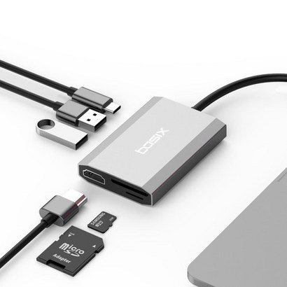 베이식스 USB C타입 HDMI 6in1 맥북 멀티 허브 TW6A덱스 리뷰후기