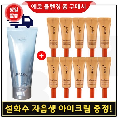 에코브런치 브라이트 클렌징 폼 구매 / 샘플 자음생 아이크림 x10개