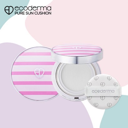 에코더마 퓨어 선쿠션 시즌2 SPF50 PA 핑크 퍼플 민트 리뷰후기