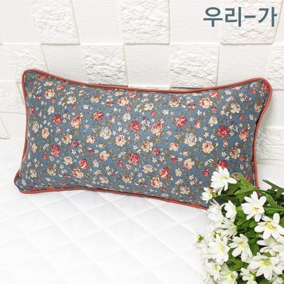 우리가 수제 순면 큐티삥 누빔솜덧댄 유아 편백 메밀 목베개 베개커버20X40