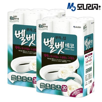 모나리자 부자되는집 벨벳데코 화장지 3겹