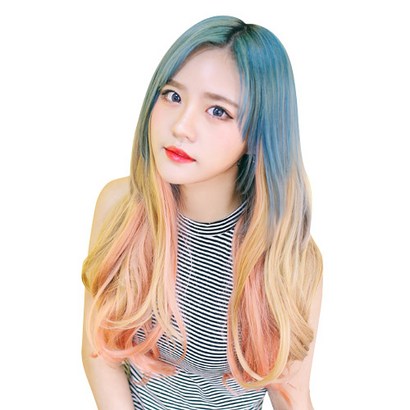 고운머리 포인트블리치 그라데이션 헤어피스