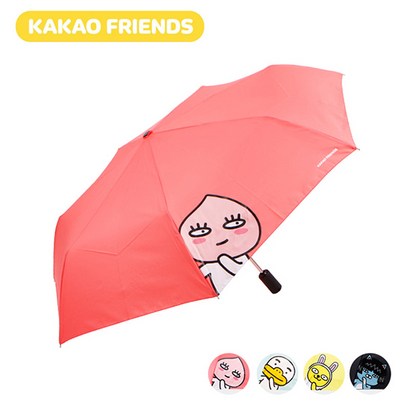 카카오프렌즈 KAKAO 프렌즈 55헬로 완전자동우산 3단우산