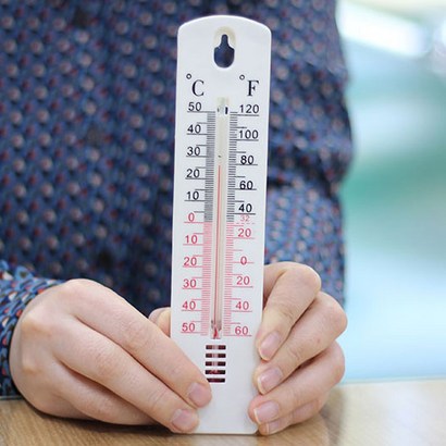 쥬골드 벽걸이 아날로그 플라스틱 온도계