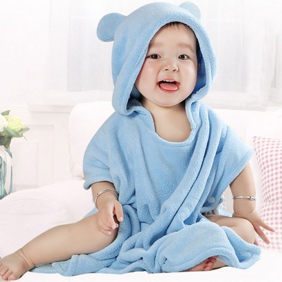 하나스 목욕가운 비치타월 유아목욕가운