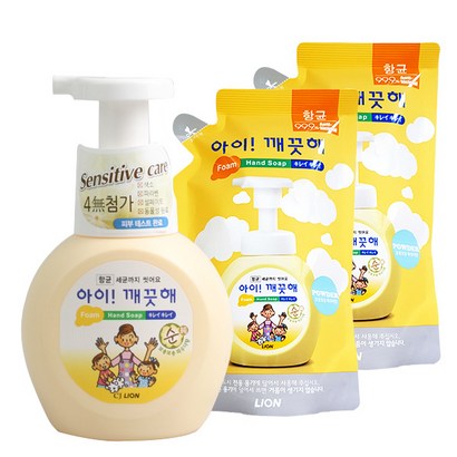아이깨끗해 순 유아손세정제 용기 리필2개