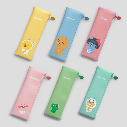 카카오프렌즈 리틀프렌즈 미니 플랫 파우치형 펜케이스