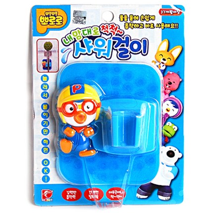 뽀로로 샤워걸이 목욕놀이, 혼합 색상, 1개