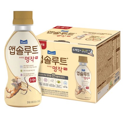 앱솔루트 프리미엄 명작 액상 분유 1단계 200ml, 6개입, 1세트