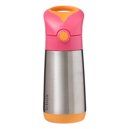 비박스 스텐 빨대컵 350ml, 오렌지핑크, 1개