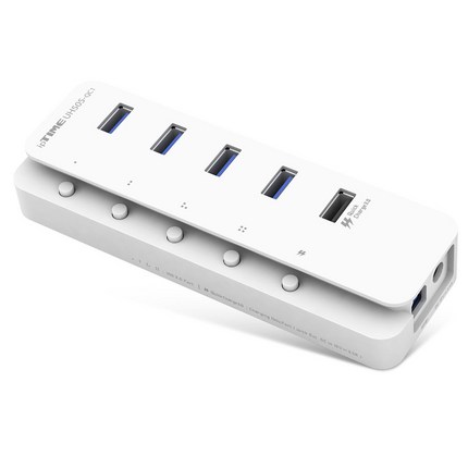 ipTIME 5포트 USB허브 UH505-QC1, 혼합 색상