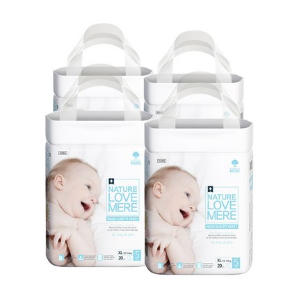 네이쳐러브메레 매직 슬림 핏 팬티형 기저귀 특대형(10~14kg), 80매