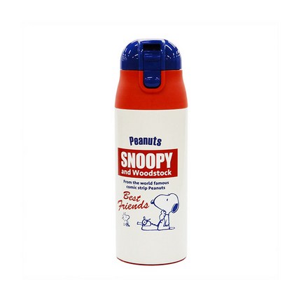 스케이터 스누피 원터치 스텐 보온보냉보틀 SDPC4, 레드, 360ml