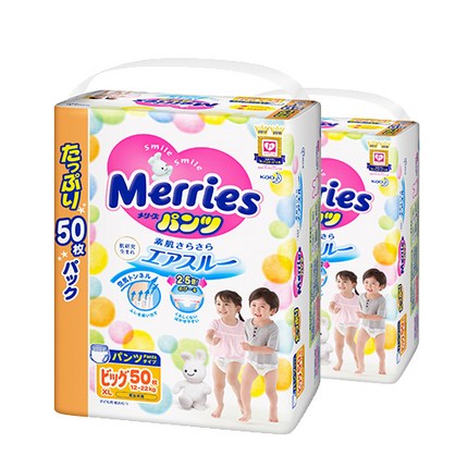 메리즈 NEW 팬티 기저귀 특대형(12~22kg), 100매