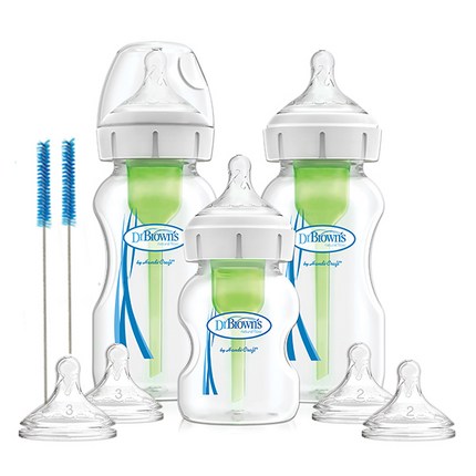 닥터브라운 옵션스 플러스 젖병 Starter Kit, 1단계, 2단계, 3단계, 혼합 색상