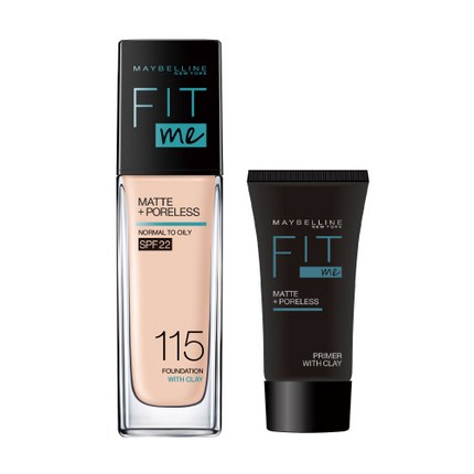 메이블린 핏미 파운데이션 30ml + 핏미 매트 프라이머 5ml 세트, 115 아이보리, 1세트