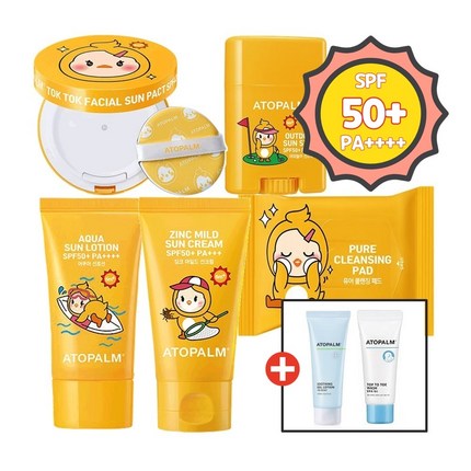 21년) 아토팜 선크림 선팩트 선스틱, 21년) 아쿠아 선로션 기획세트 60ml