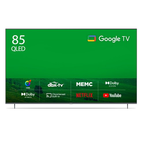 더함 4K UHD QLED TV 구글 안드로이드 11 215cm UA851QLED VA SH 2023C1 방문설치, 215cm(85인치), 벽걸이형