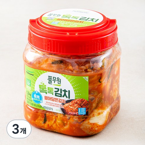 풀무원 톡톡 썰은 김치, 1.2kg, 3개