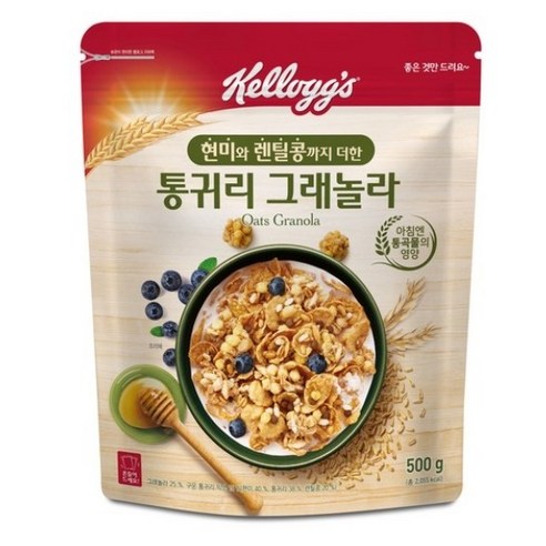 켈로그 시리얼 통귀리 그래놀라 5개 리뷰후기