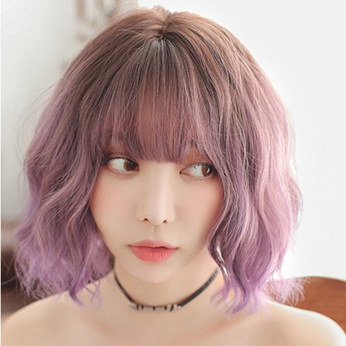 하이유니 옴브레 단발 S컬 펌 헤어 통가발 가발 가발망 거치대 리뷰후기