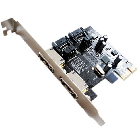 PCI-E to sata3 pci e sata3.0 6GB / s SSD Asmedia 칩 확장 카드 ASM1061, 검정, 하나