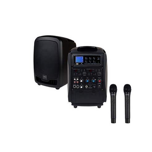 이에스피 카날스 AT-260BN 150W 충전용 포터블 앰프 스피커 무선마이크 2개(선택), 핸드 + 핸드