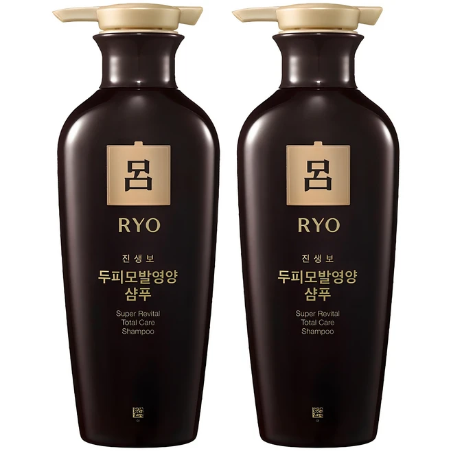 려 진생보 두피모발영양 한방샴푸, 400ml, 2개