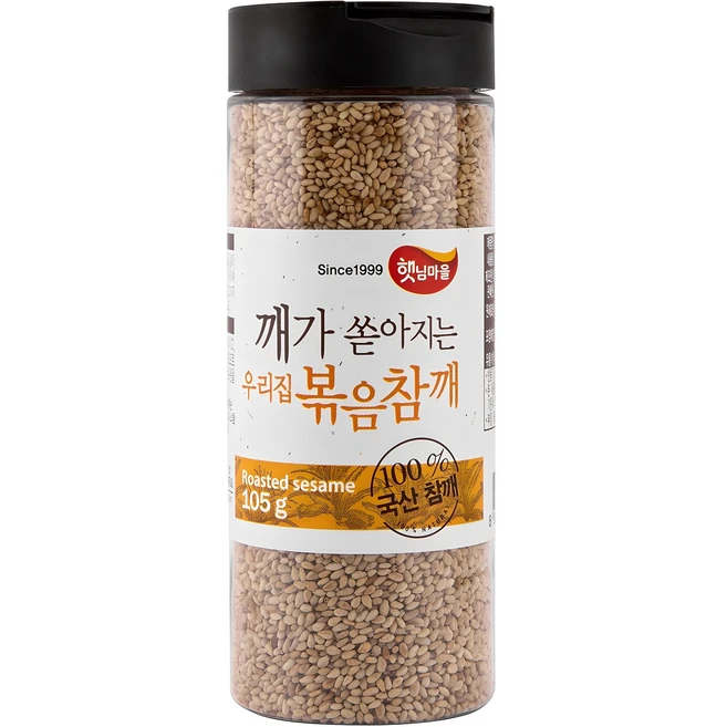햇님마을 국산 100% 깨가 쏟아지는 우리집 볶음참깨, 105g, 1개