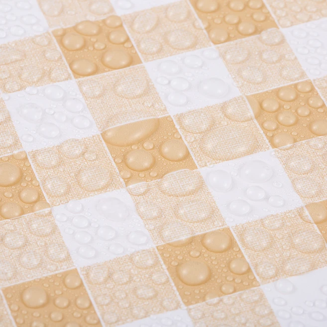 코멧 홈 방수 식탁보 2인용, 체크베이지, 150x90cm, 1개