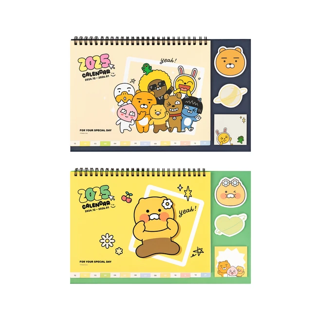 카카오프렌즈 2025 스페셜 탁상 캘린더 춘식이, 혼합색상, 1개